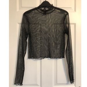 ❌SOLD❌ Sparkly mesh long sleeve